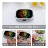 Reggae King Rasta Flag Lion Black Two Compact Square Medicine Boxes with Internal Compartments view 4