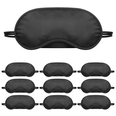 10 Pack Sleep Mask Eye Mask Blindfold, Soft Sleeping Masks with Nose Pad and Adjustable Strap, Comfortable Light Blocking Eye Covers for Sleeping, Travel, Party Games, Adults, Kids, Men Women