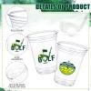 Teenyyou 100 Pcs 12 oz Golf Plastic Cups Bulk Clear Disposable Golf Ball Cups for Let's Par Tee Themed Birthday Bachelor Party Supplies view 3