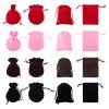 FASHEWELRY 24Pcs Velvet Jewelry Bags Drawstring Packing Gift Bags 3.5x2.8 Inch Mixed Color Rectangle and Gourd Small Jewelry Pouches for Wedding Party Favor Bracelets Necklaces Gifts Storage view 1