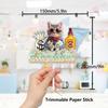 Funny Cat Cake Topper for Boys Girls Cat Pet Birthday Party Supplies Meow Birthday Party Money Decorations Kitty Kitten Cute Fun Cat Face Happy Birthday Decorations view 2