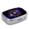 Purple Space Galaxy Star Sun, Moon Two Compact Square Medicine Boxes with Internal Compartments view 3