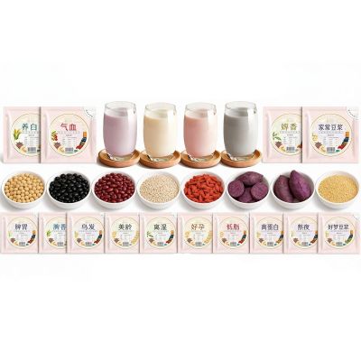 10 Flavors Soybean Milk Mix Pack, 70g X Packs - Multigrain Smoothie Blender Ingredients, Nutritious Breakfast Combo For Home & Cafe