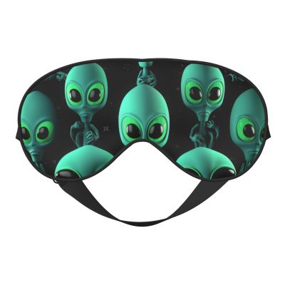 Aliens Eyes Sleep Mask Adjustable Strap Sleeping Eye Mask Light Blocking Blindfold Eye Sleep Shade Cover Bedtime Blackout Eyeshade for Yoga Nap Travel