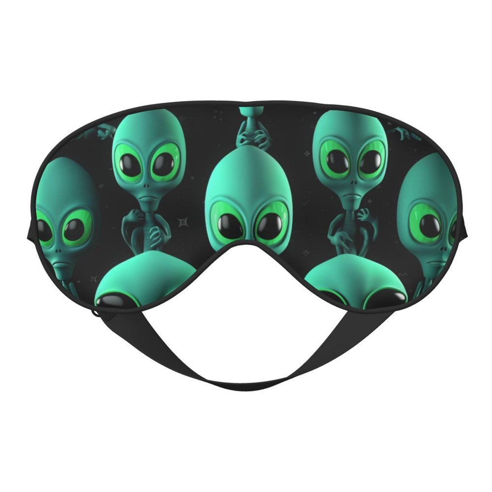 Aliens Eyes Sleep Mask Adjustable Strap Sleeping Eye Mask Light Blocking Blindfold Eye Sleep Shade Cover Bedtime Blackout Eyeshade for Yoga Nap Travel
