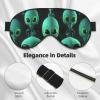Aliens Eyes Sleep Mask Adjustable Strap Sleeping Eye Mask Light Blocking Blindfold Eye Sleep Shade Cover Bedtime Blackout Eyeshade for Yoga Nap Travel view 4