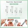 Tuning Forks for Healing Set 432Hz, 528Hz, 128Hz, 136.1Hz, Weighted and Unweighted, Solfeggio Sound Therapy Tools for Chakra Balancing, Meditation, Yoga, Stress Relief with Mallet & Storage Bag view 4