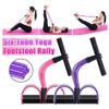AFPSDLFJDLS Foot Pedal Elastic Pull Rope Multifunction Tension with Handle Fitness Equipment for Abdomen Waist Arm Leg Stretching Slimming Training view 3