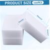 100 Pack Dish Sponges Kitchen High Density Eraser Cleaning Sponges Ideal for Dishes Bathroom Stainless Steel Tile Flexible Reusable 10cm x 6cm x 2cm (White) view 3