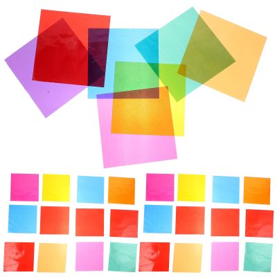 JOINPAYA 84pcs Square Cellophane Sheets Wrap Paper for DIY Crafts Candy Wrapping Multi-color Decorative Cellophane Wraps for Packaging and Party Supplies