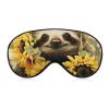 GHEPSDW Sleep Mask for Men Women Sloth Sunflower Eye Mask for Sleeping Comfortable Blindfold Eye Cover with Adjustable Strap for Travel Yoga Nap Shift Work view 1