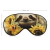 GHEPSDW Sleep Mask for Men Women Sloth Sunflower Eye Mask for Sleeping Comfortable Blindfold Eye Cover with Adjustable Strap for Travel Yoga Nap Shift Work view 2