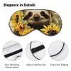 GHEPSDW Sleep Mask for Men Women Sloth Sunflower Eye Mask for Sleeping Comfortable Blindfold Eye Cover with Adjustable Strap for Travel Yoga Nap Shift Work view 3