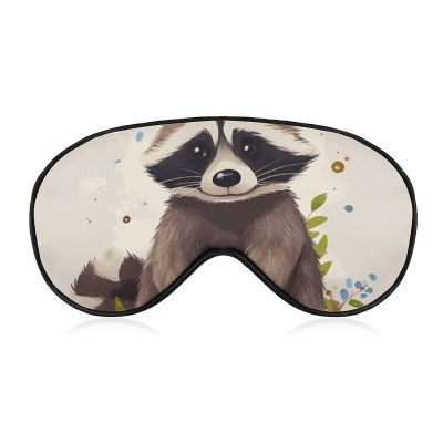 GHEPSDW Sleep Mask for Men Women Raccoon Eye Mask for Sleeping Comfortable Blindfold Eye Cover with Adjustable Strap for Travel Yoga Nap Shift Work