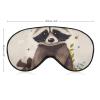 GHEPSDW Sleep Mask for Men Women Raccoon Eye Mask for Sleeping Comfortable Blindfold Eye Cover with Adjustable Strap for Travel Yoga Nap Shift Work view 2
