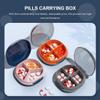 Mipcase Food-Grade Silicone Pill Organizer Box, Portable 4-Compartment Medicine Container, Semi- Blue Small Case for Travel and Daily Medication Storage view 3