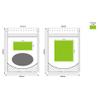 100PCS Customized Resealable Packaging Bag with Clear Windows,Stand Up Food Storage Pouch Smell-proof Sample Bag for Small Business (Gold, 16 * 22 * 8CM/6.3"*8.7"*3.2"-100PCS-One Side Print) view 3