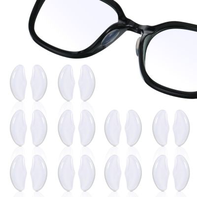 10 Pairs Eyeglass Nose Pads for Glasses Anti-Slip Stick On Silicone Cushions Soft Comfortable Replacement Adhesive Nosepads Reduce Pressure Prevent Slipping for Sunglasses Reading Glass Plastic Frames