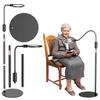 10X 30X Round Floor Magnifying Glass with Light and Stand,48W LED Flexible Magnifying Lamp with 3 Color Modes, 2-in-1 Lighted Hands Free Magnifiers for Close Work, Sewing,Crafts,Manicuring and Reading view 1