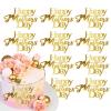 10 Pcs Happy Mother's Day Cake Topper Acrylic Mirror Side Cake Decorations for Birthday Mother's Day Party view 1