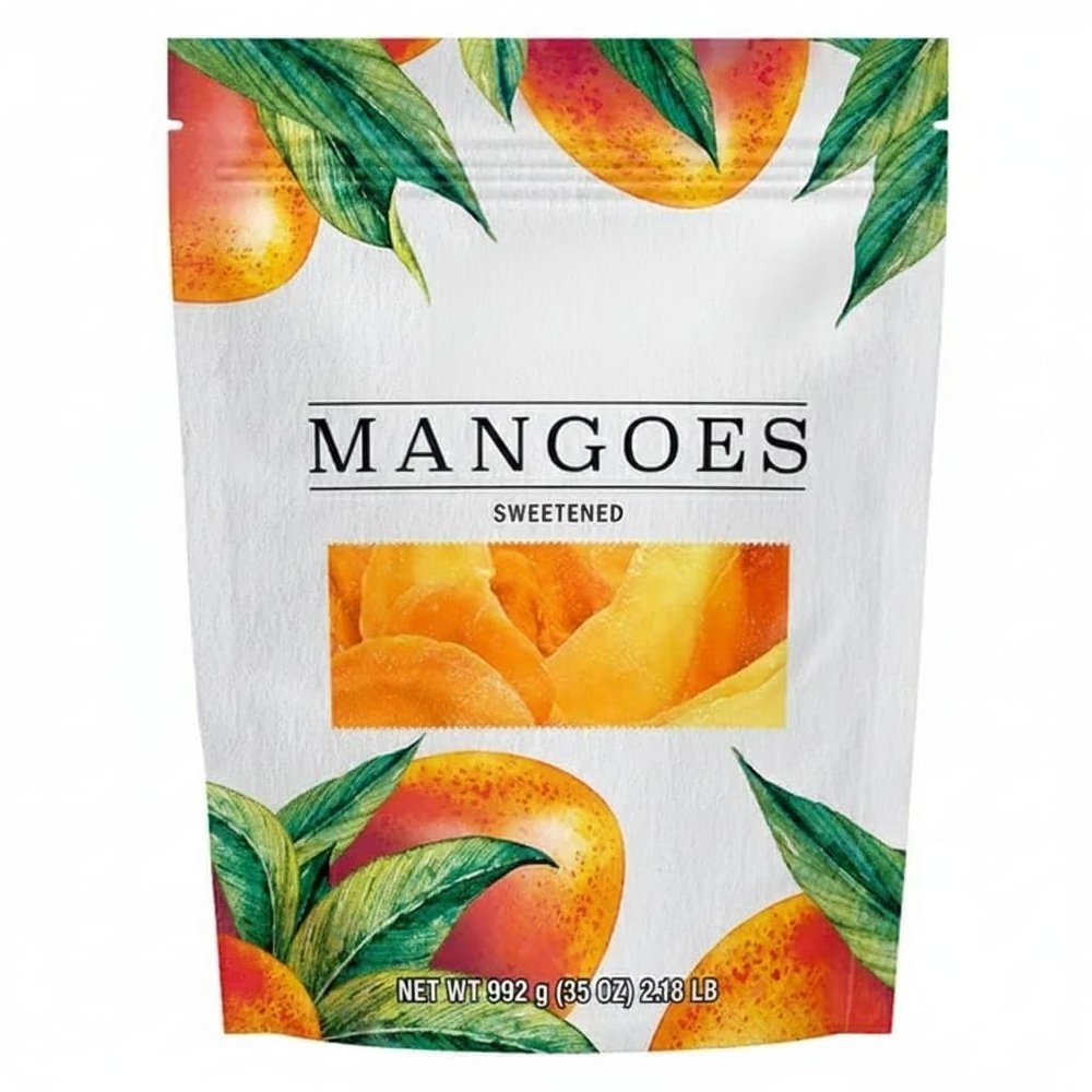 Dried Mangoes, Sweetened, 35 oz, Mango, sugar, citric acid, sodium metabisulphite