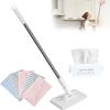 Extendable Cleaning Mop with Reusable Washable Microfiber Pad, No Hand Wash Design for Walls, Cabinets, High Places (One mop+5 Cloths) view 1