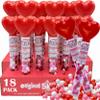 MOTHER'S DAY Chocolate Candy Filled Tubes, 18 Count Bulk, Candy Filled Heart Topped Tubes, Pink, Red, White Candy Covered Chocolate Balls, Mothers Day Chocolate Gift, Individually Wrapped 1.5 Oz Ea view 1