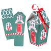 Abaodam Candy House Cookie Boxes 10pcs Set Emerald Paper Candy Bags Christmas Party Boxes Holiday Treat Containers without Ribbon view 1