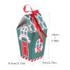 Abaodam Candy House Cookie Boxes 10pcs Set Emerald Paper Candy Bags Christmas Party Boxes Holiday Treat Containers without Ribbon view 2