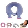 2026 U Shape Hot Water BagHot Water Bottle for Neck and Shoulderwith Removable Flannel Cover & Adjustable Snap Fastener,Relieve Neck Tension, for Home, Office & Travel (Blue) view 1
