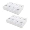 Abaodam 8-Compartment Weekly Pill Organizer 2pcs Detachable Plastic Medicine Storage Box Pp Material Portable Vitamin Dispenser for Daily and Travel Use view 1