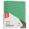 Washable Underpads Extra Large 34"x52" (Pack of 1) Reusable Waterproof Bed Pads for Adults & Seniors, Extra Heavy Absorbency Incontinence & Bedwetting Pads, Soft, Green. view 1