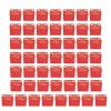 50Pcs Square Wedding Candy Box with Golden Ribbon, Elegant Paperboard Gift Box for Party Anniversary, European Style Chocolate Box for Weddings Birthdays Christmas, Includes 50 Rib (Large red gold feathers [gold wings]) view 1