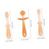 GARVALON Silicone Toothbrush 3pcs Tongue Cleaner Newborn Oral Care Soft Silicone Brush for Gum and Tongue Cleaning Oral Hygiene view 2