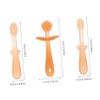 GANAZONO Silicone Toothbrush 3pcs with Tongue Cleaner Soft Newborn Oral Care Tool for Mouth Cleaning and Dental Hygiene view 2