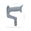 TEHAUX Plastic Cane Hand Grip Replacement, Walking Cane Handle Grip for Crutches, Sturdy Gray Plastic Offset Bow Handle, Compatible 22.2mm Tubes, Mobility Aid for Seniors and Disabled view 2