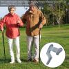 TEHAUX Plastic Cane Hand Grip Replacement, Walking Cane Handle Grip for Crutches, Sturdy Gray Plastic Offset Bow Handle, Compatible 22.2mm Tubes, Mobility Aid for Seniors and Disabled view 3