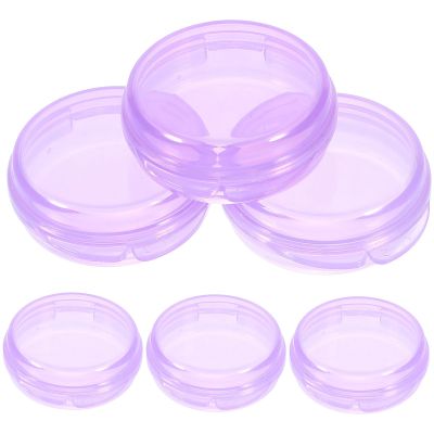 Abaodam Portable Pill Organizer Case 6pcs Set, Sealed Vitamin Storage Box for Daily Medication, Small Travel Medicine Container for 3 Times A Day Dosage, Purple