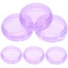 Abaodam Portable Pill Organizer Case 6pcs Set, Sealed Vitamin Storage Box for Daily Medication, Small Travel Medicine Container for 3 Times A Day Dosage, Purple view 1