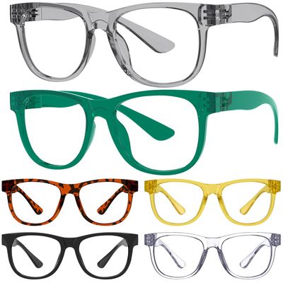 Eyekepper Blue Light Reading Glasses Men Women 2.50, Large Frame 6 Pack