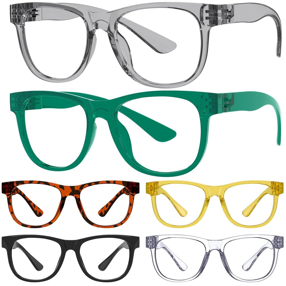 Eyekepper Blue Light Reading Glasses Men Women 2.50, Large Frame 6 Pack