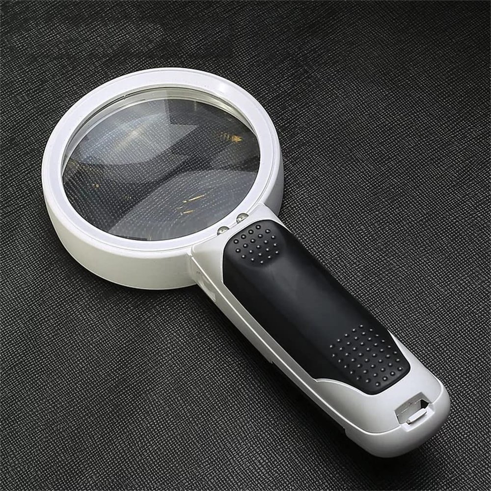 10x Magnifying Glass with Light Portable Handheld Reading Identification Repair Tool