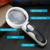 10x Magnifying Glass with Light Portable Handheld Reading Identification Repair Tool view 4