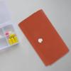 Veemoon Weekly Medicine Organizer Pill Case with Removable Compartments, Dustproof and Moisture-Resistant Plastic Storage Box for Travel, Brown Portable Pill Holder for Daily Medication view 3