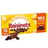 Milk Chocolate Covered Raisins Whole Fruit Snack, No Artificial Flavors, Gluten-Free, 15-Pack, 3.1 oz Each Sweet Chewy Candy for Movie Nights, Lunchboxes & On-the-Go Treats (15 Pack, Milk Chocolate) view 1