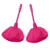 Abaodam 2pcs Electrostatic Fiber Dusters for Home Cleaning, Small Portable Handle Dust Sweeper Set, Pink Static Removal Duster for Furniture and Car Dusting view 1