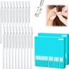 48 Pcs Earwax Removal Adhesive Swabs Ear Wax Removal Tool & Ear Cleaning Tool Kit, with Gentle Removal Stick for All Ages (Single Head) view 1