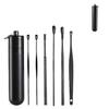 6 Counts Ear Wax Removal Tool Set With Storage Tube, Stainless Steel Spiral Ear Massage Cleaning Tool Metal Ear Cleaner (Black Glue Tube - 6-Piece Ear Pick Set (Colored)) view 1