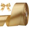 Sjrirg Champagne Gold 1-1/2 Inch Satin Ribbon 50 Yards Single Face Polyester for Gift Wrapping Wedding Decorations Christmas Crafts Hair Bows view 1