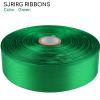 Sjrirg Green 1 Inch Satin Ribbon 50 Yards Single Face Polyester for Gift Wrapping Wedding Decorations Christmas Crafts Hair Bows view 3